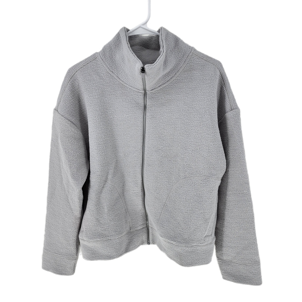 Banana Republic Women's High Neck Full Zip Textured Fabric Jacket - M - Picture 1 of 5